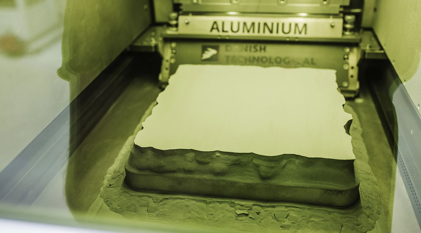 Metalpulver i 3D-printer - aluminium